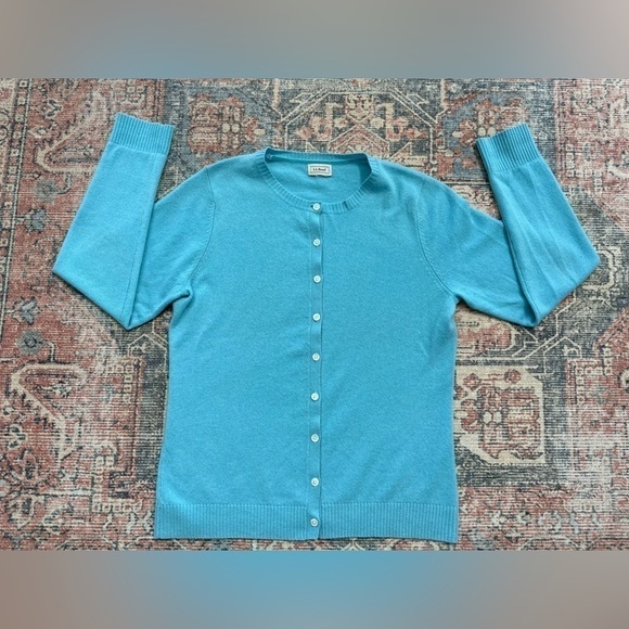 L.L. Bean Sweaters - L.L Bean Sky Blue Cardigan/Size L